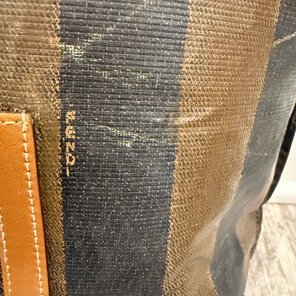 Fendi Striped Brown and Black Cosmetic Bag - Picture 5 of 12